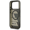 BMW pouzdro M IML Metal Buttons Tricolor Lines MagSafe pro iPhone 17 Pro Max – šedé