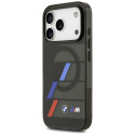 BMW MagSafe pouzdro M IML Metal Buttons Tricolor Lines pro iPhone 17 Pro Max – černé
