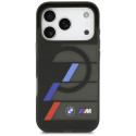 BMW MagSafe pouzdro M IML Metal Buttons Tricolor Lines pro iPhone 17 Pro Max – černé