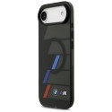 Pouzdro BMW M IML Metal Buttons Tricolor Lines MagSafe na iPhone Air - černé