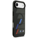 Pouzdro BMW M IML Metal Buttons Tricolor Lines MagSafe na iPhone Air - černé