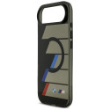 Pouzdro BMW M IML Metal Buttons Tricolor Lines MagSafe na iPhone Air - černé