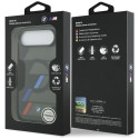 Pouzdro BMW M IML Metal Buttons Tricolor Lines MagSafe na iPhone Air - černé