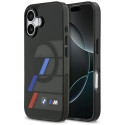 BMW M IML Metal Buttons Tricolor Lines pouzdro MagSafe na iPhone 17 - černé