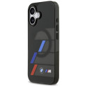BMW M IML Metal Buttons Tricolor Lines pouzdro MagSafe na iPhone 17 - černé