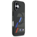 BMW M IML Metal Buttons Tricolor Lines pouzdro MagSafe na iPhone 17 - černé