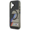 BMW M IML Metal Buttons Tricolor Lines pouzdro MagSafe na iPhone 17 - černé