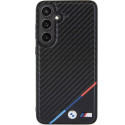 Pouzdro BMW Carbon Tricolor Line MagSafe na Samsung Galaxy S24+ - černé