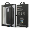 BMW M Collection PU Carbon Stripe pouzdro na iPhone 12 mini - černé