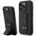 BMW pouzdro Grip Stand Hot Stamp pro iPhone 14 Pro – černé