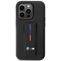 BMW pouzdro Grip Stand Hot Stamp pro iPhone 14 Pro – černé
