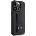 BMW pouzdro Grip Stand Hot Stamp pro iPhone 14 Pro – černé