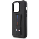 BMW pouzdro Grip Stand Hot Stamp pro iPhone 14 Pro – černé