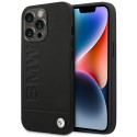 BMW kožené pouzdro Leather Stamp pro iPhone 14 Pro – černé