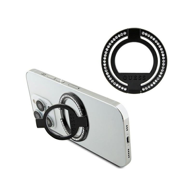 Guess MagSafe Ring stand GUMRSALDGK black/black Rhinestone