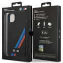 BMW Silikonové pouzdro Slanted Sttripes na iPhone 14 Plus / 15 Plus - černé