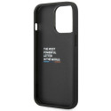 BMW Leather Carbon kožené pouzdro na iPhone 14 Pro Max - černé