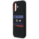 BMW pouzdro M Silicon Horizontal Line MagSafe pro iPhone 17 – černé