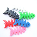 Fish-shaped headphone cable wrap - blue