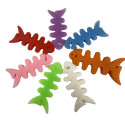 Fish-shaped headphone cable wrap - blue