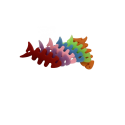 Fish-shaped headphone cable wrap - blue