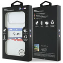 BMW silikonové pouzdro M Silicon Horizontal Line MagSafe pro iPhone 17 Pro Max – bílé
