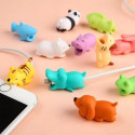 Phone cable cover in the shape of a squirrel