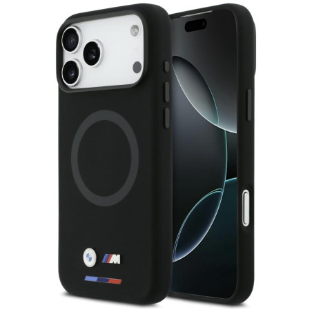 BMW pouzdro M Silicon Logo MagSafe pro iPhone 17 Pro Max – černé