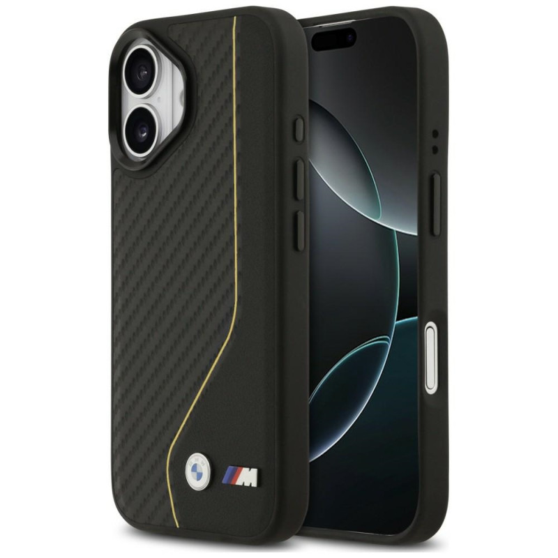 BMW pouzdro M Carbon Line & Logo MagSafe pro iPhone 17 – žluté