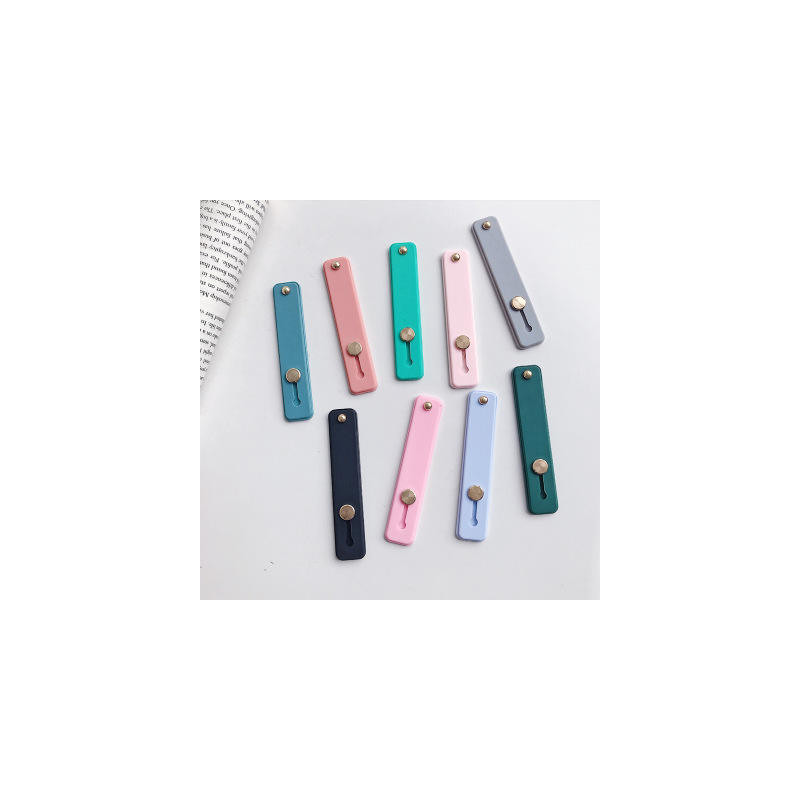 Self-adhesive finger holder with zipper - green
