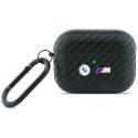 BMW pouzdro Carbon Metal Logo pro AirPods Pro 3 – černé
