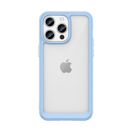 AG PREMIUM Zesílené pouzdro s pružným rámem pro iPhone 15 Pro Max Outer Space - modré