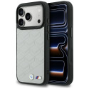 BMW kožené pouzdro M Shape Logo MagSafe pro iPhone 17 Pro – šedé