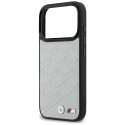 BMW kožené pouzdro M Shape Logo MagSafe pro iPhone 17 Pro – šedé
