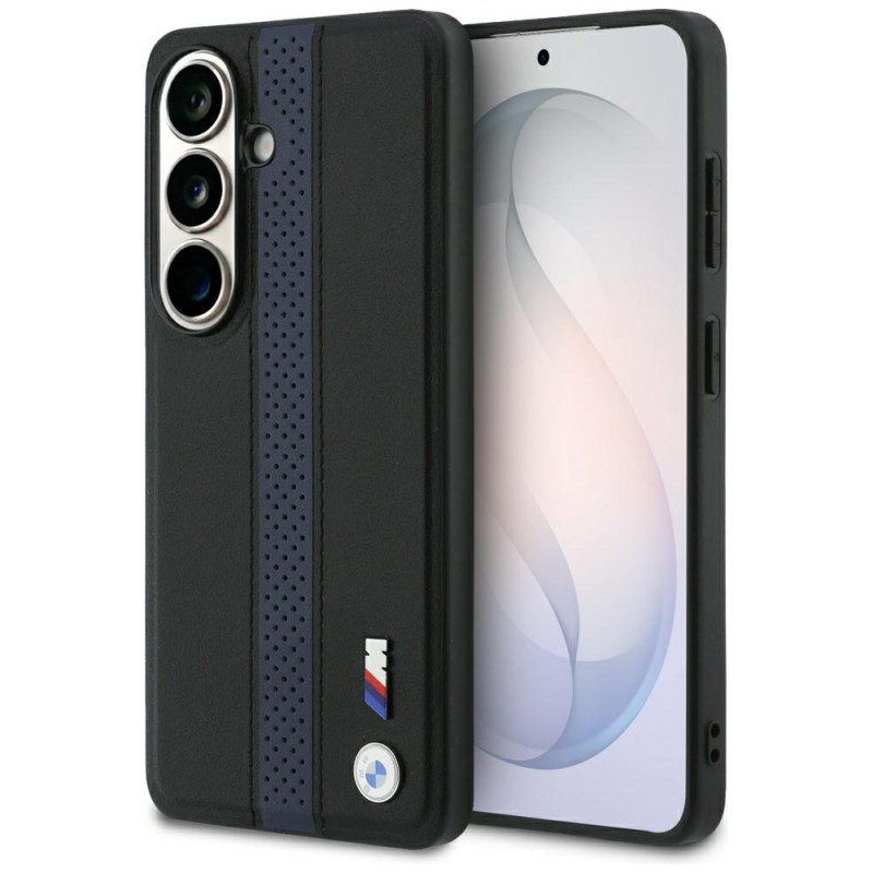 Pouzdro BMW Perforated Stripe Logo MagSafe na Samsung Galaxy S26 - modré