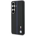 Pouzdro BMW Perforated Stripe Logo MagSafe na Samsung Galaxy S26 - modré