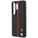 Pouzdro BMW Perforated Stripe Logo MagSafe na Samsung Galaxy S26 Ultra - červené