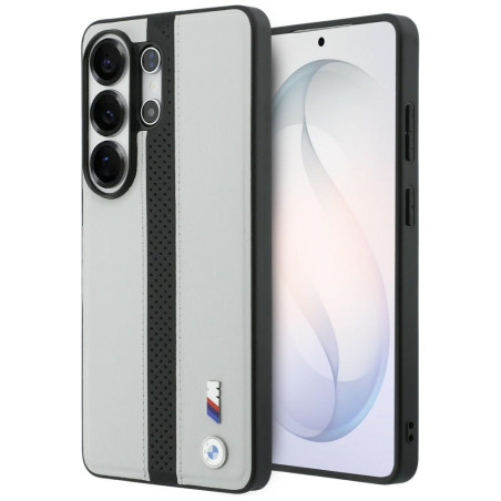 Pouzdro BMW Perforated Stripe Logo MagSafe na Samsung Galaxy S26 Ultra - šedé