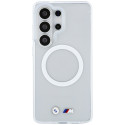 Pouzdro BMW IML Shockproof Metal Logo MagSafe na Samsung Galaxy S26 Ultra - průhledné