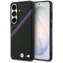 Pouzdro BMW Tricolor Metal Logo MagSafe na Samsung Galaxy S26 - černé