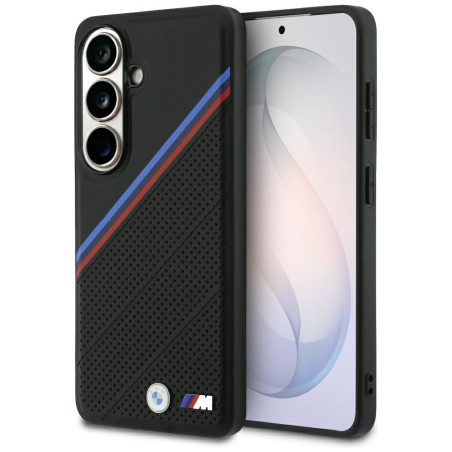 Pouzdro BMW Tricolor Metal Logo MagSafe na Samsung Galaxy S26 - černé