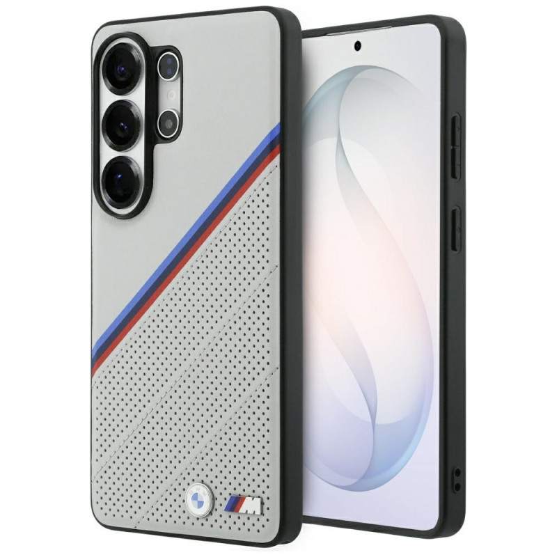 Pouzdro BMW Tricolor Metal Logo MagSafe na Samsung Galaxy S26 Ultra - šedé