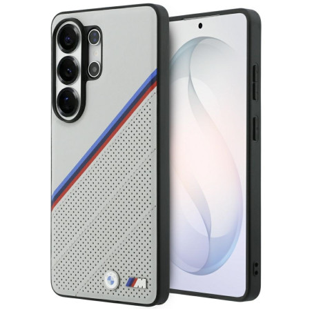 Pouzdro BMW Tricolor Metal Logo MagSafe na Samsung Galaxy S26 Ultra - šedé