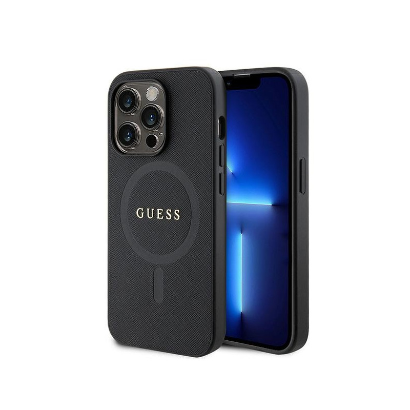 Kryt Guess GUHMP15XPSAHMCK pro iPhone 15 Pro Max - black/black hardcase saffiano magsafe