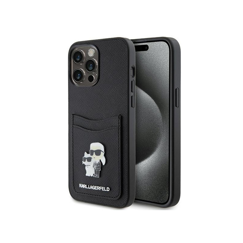 Kryt Karl Lagerfeld KLHCP15XSAPKCNPK pro iPhone 15 Pro Max - black/black