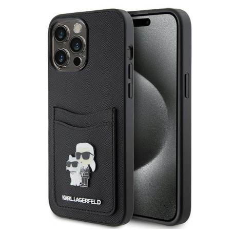 Kryt Karl Lagerfeld KLHCP15XSAPKCNPK iPhone 15 Pro Max - black/black