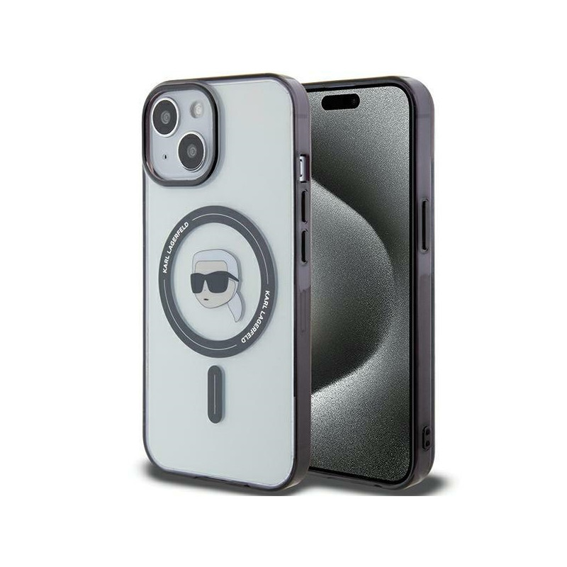 Kryt Karl Lagerfeld KLHMP15MHKHNOTK pro iPhone 15 Plus - transparentní