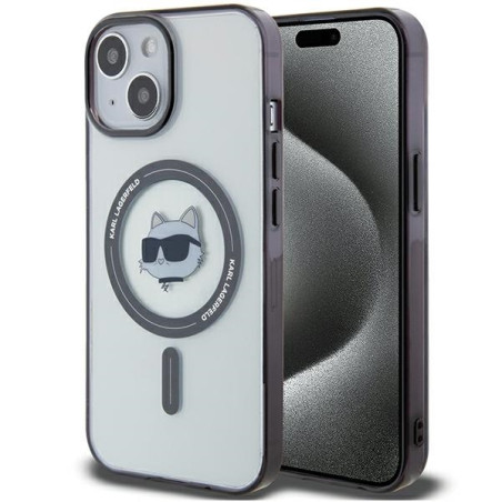 Kryt Karl Lagerfeld KLHMP15SHCHNOTK iPhone 15 transparentní