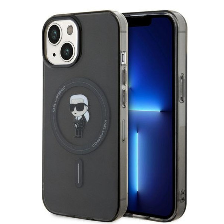 Kryt Karl Lagerfeld IML IKONIK iPhone 15 - černý