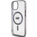 Kryt Karl Lagerfeld pro iPhone 15 6,1" MagSafe - transparentní